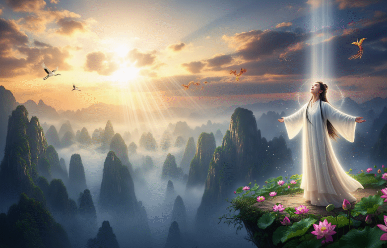 kuan yin and red bird 1000x600