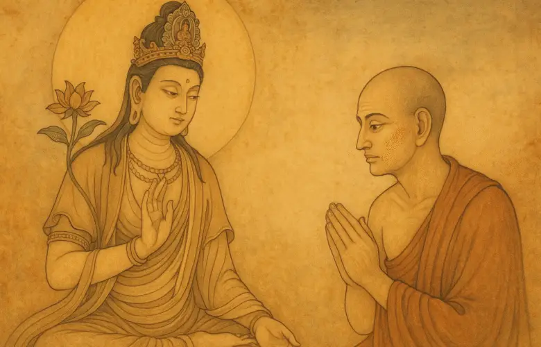 Avalokiteśvara und Śāriputra