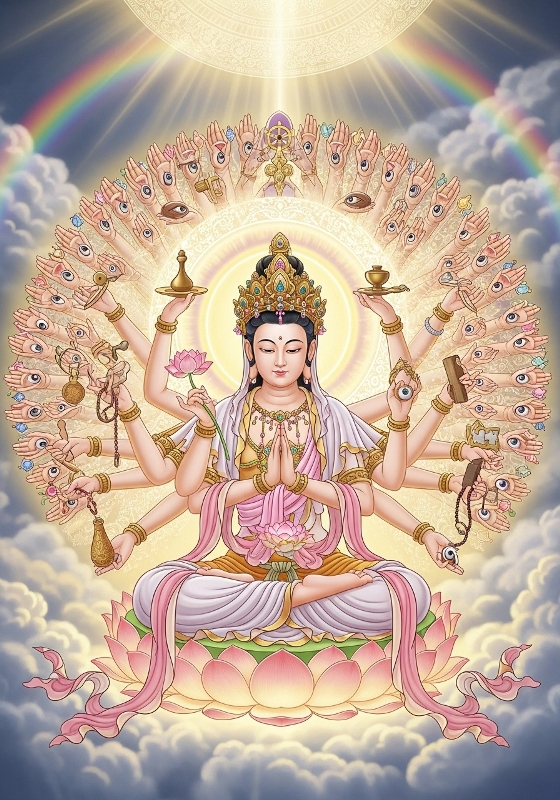 Kuan Yin mit 1000 Armen 500x800